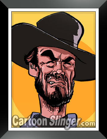 clint eastwood computer generated caricature