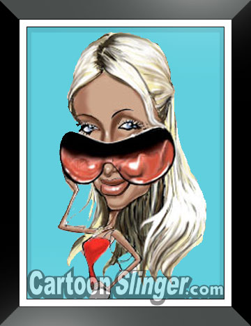 Paris Hilton Cartoon Caricature