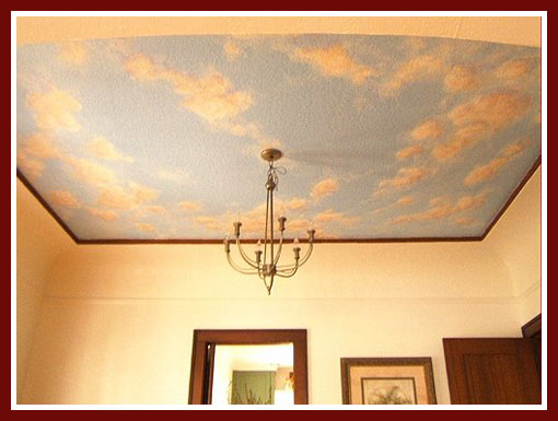ceiling mural clouds