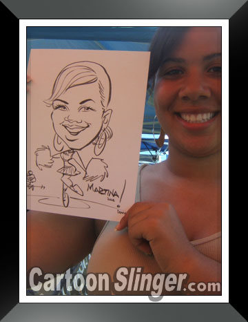 girl with caricature